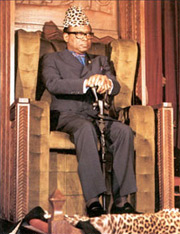 Mobutu seated