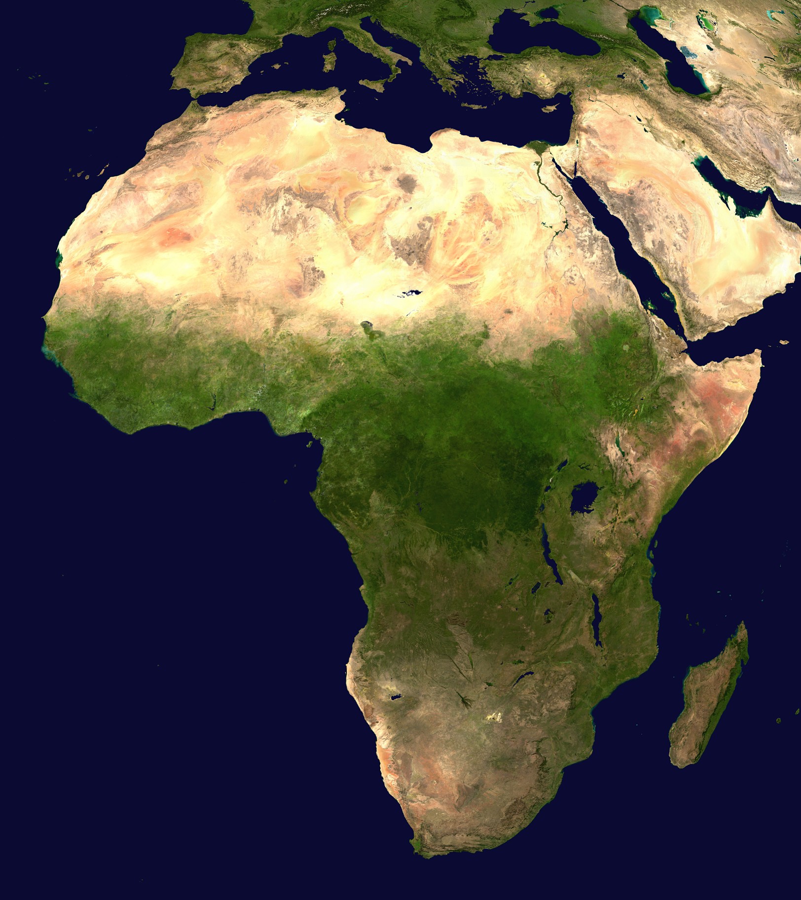Africa, satellite photo