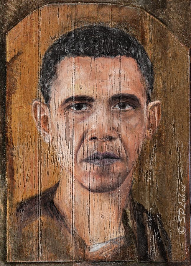 Mummy portrait of Obama.