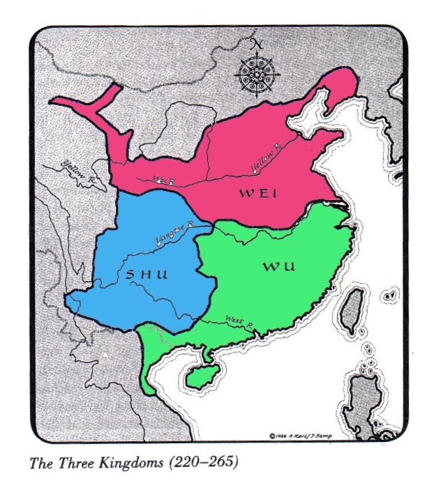 Map of the Three Kingdoms.
