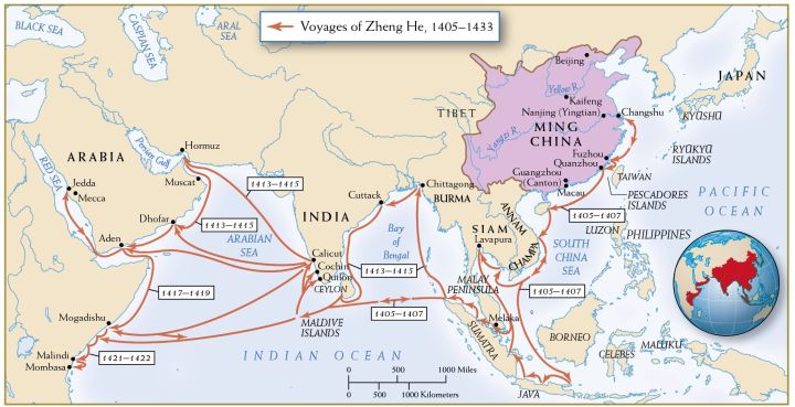 Zheng He's expeditions.