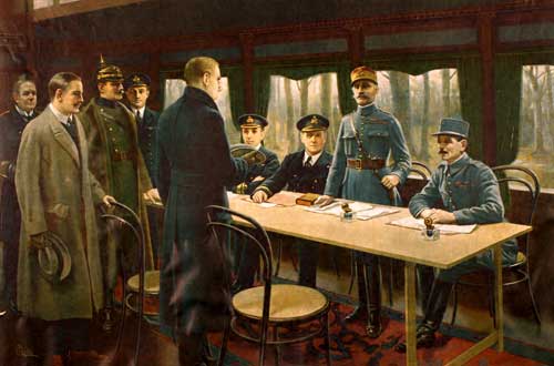 The German surrender at Compiègne.