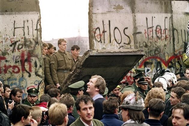 The Berlin Wall in 1989.