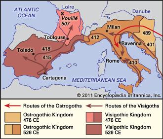 The Visigoth and Ostrogoth kdms.