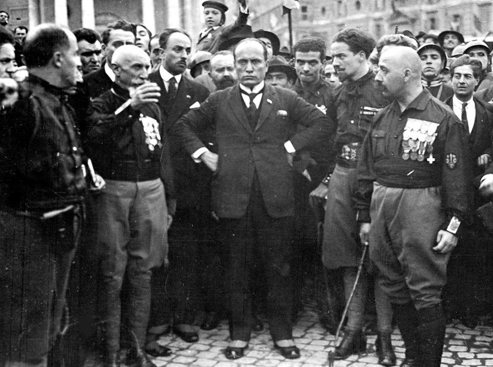 Mussolini and his lieutenants during the March on Rome.
