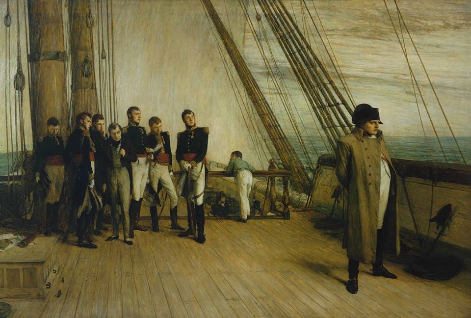 Napoleon going into exile.