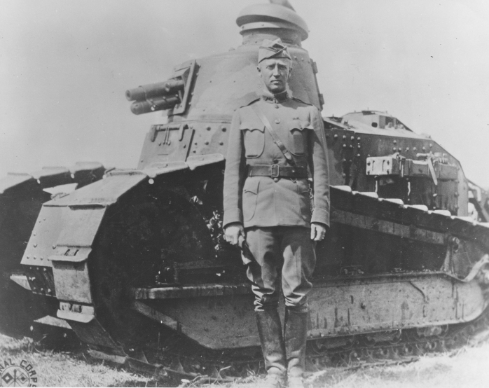 Patton with a WWI tank.