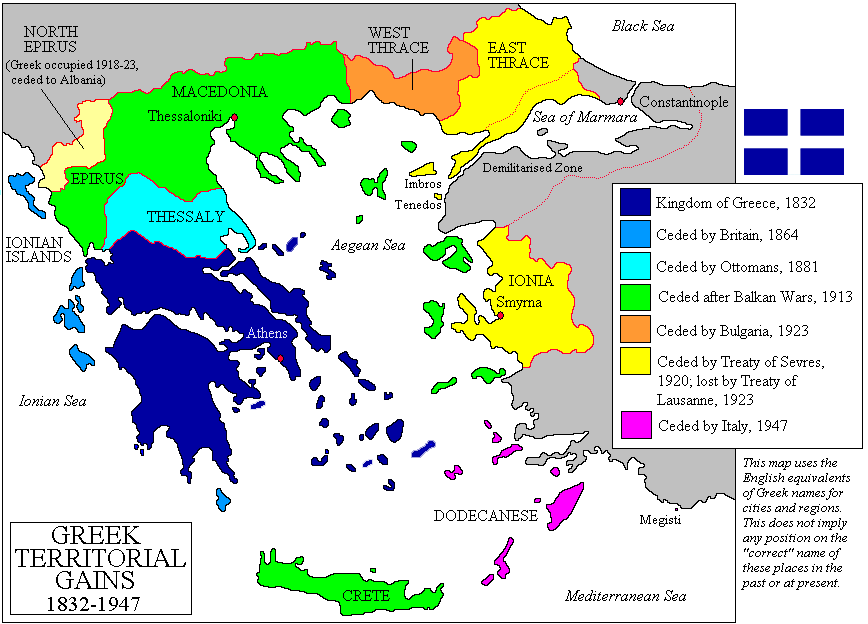 The expansion of Greece.