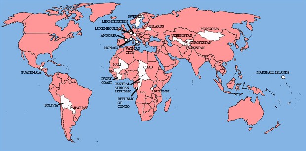 Countries Britain never invaded.