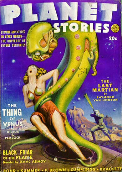 classic pulp sci-fi magazine cover