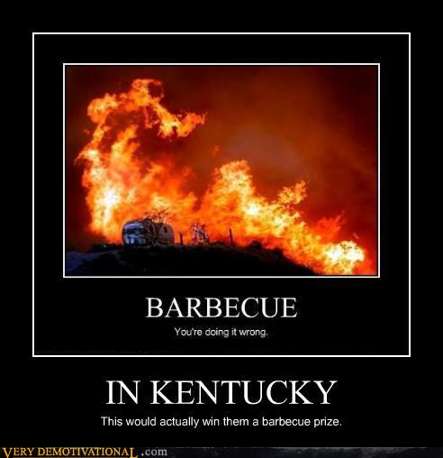 Redneck barbecue out of control.