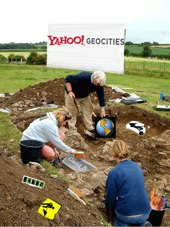 Archaeologists at work in Geocities.