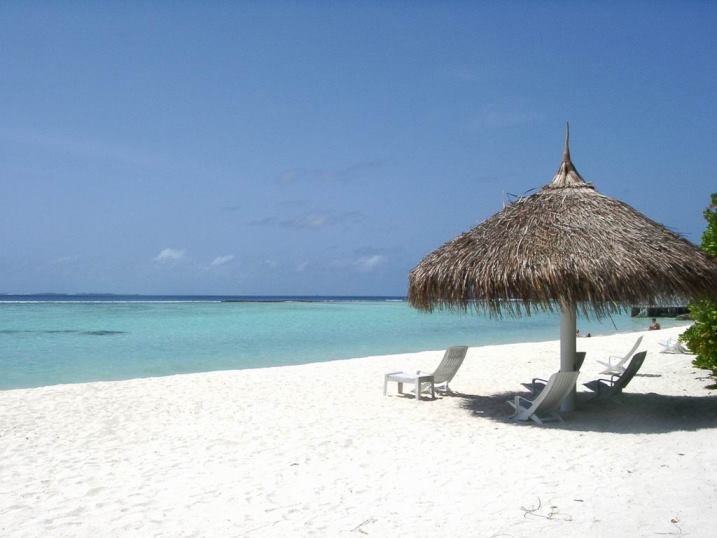 Maldives beach resort.