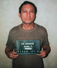 Manuel Noriega's mug shot.