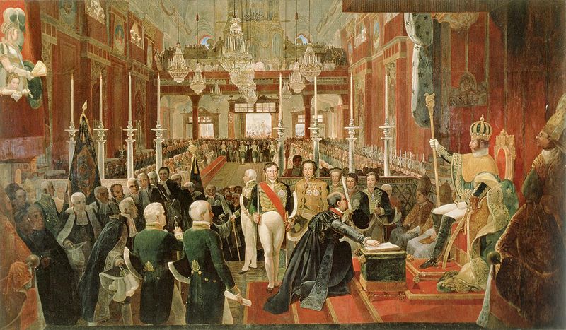 The coronation of Pedro I.