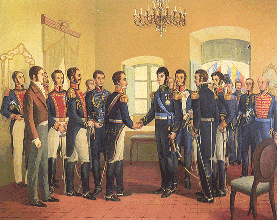 The Bolívar-San Martin meeting.