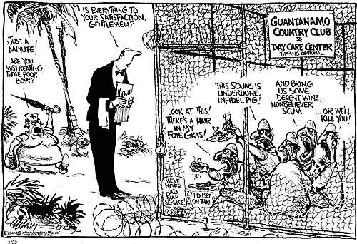 Club Gitmo cartoon.