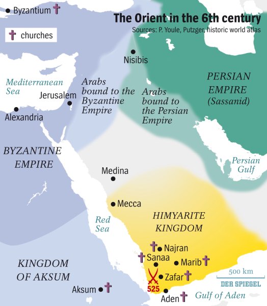 The balance of power in Pre-Islamic Arabia.