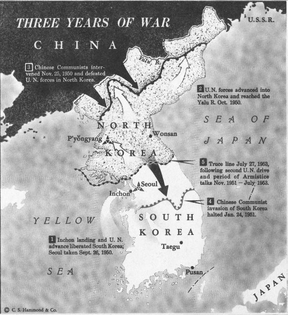 Korean War, a three-year stalemate