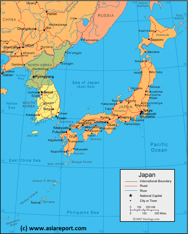 Map of Northeast Asia