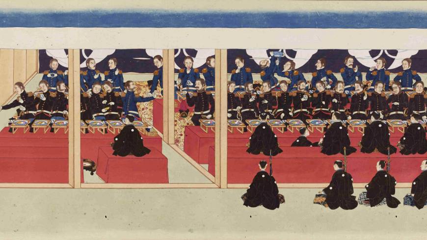 Meeting between Perry and the Japanese government.