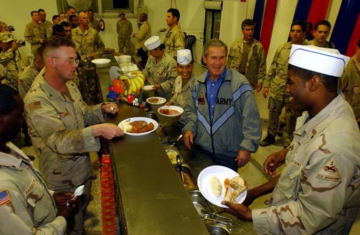Thanksgiving with the troops in Baghdad.