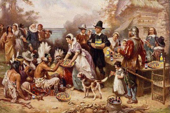 Thanksgiving in 1621.