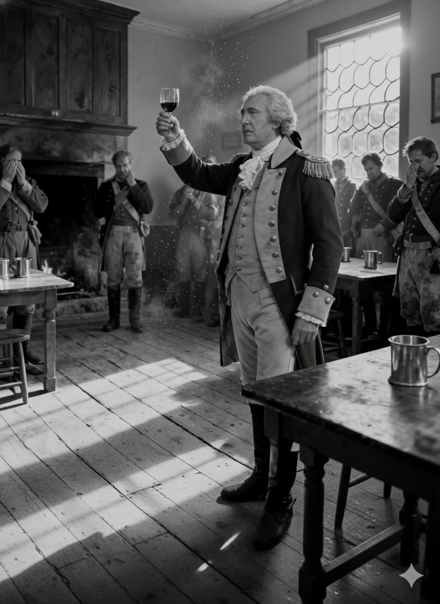 Washington offers a toast.
