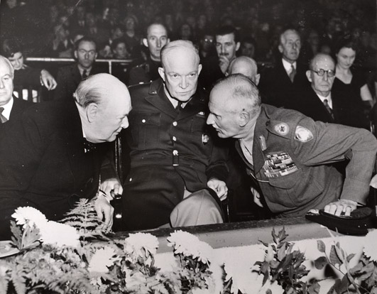 Churchill, Eisenhower and Montgomery.