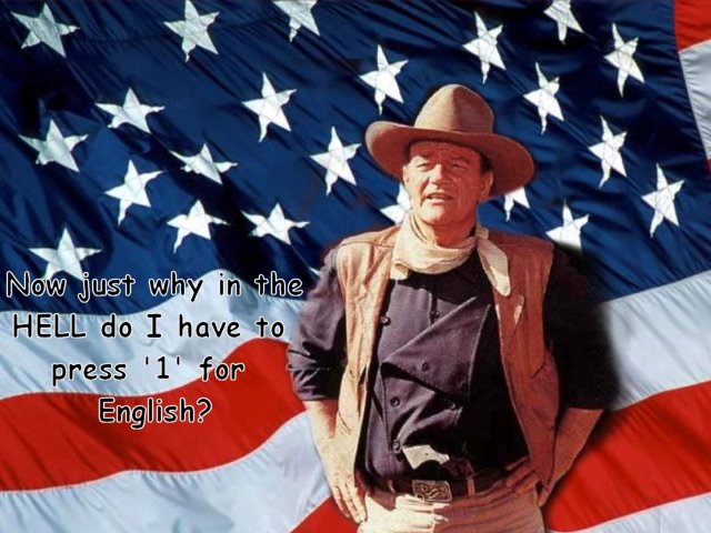 John Wayne on multilingualism