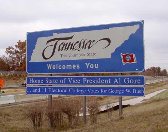 Welcome to Tennessee sign