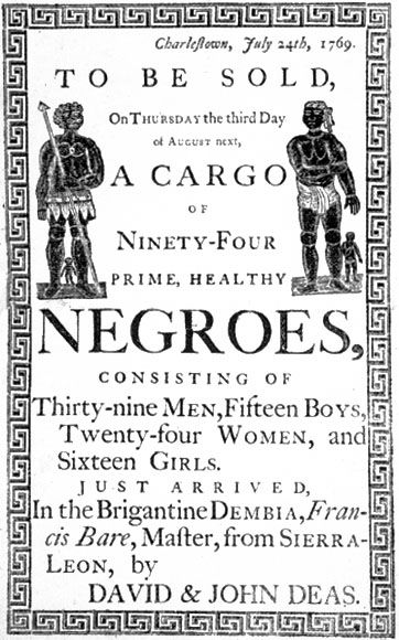 Advertisement for slaves.