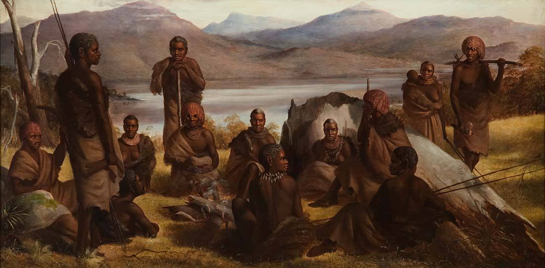 Natives of Tasmania painting.