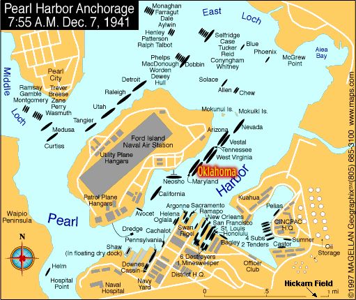 Pearl Harbor map.