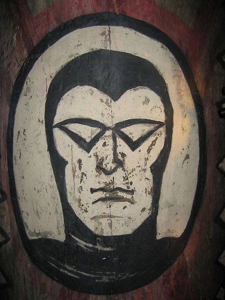 The Phantom on a New Guinea shield.