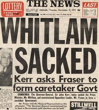 Whitlam Scaked headline.