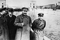 Voroshilov, Stalin and Yezhov.
