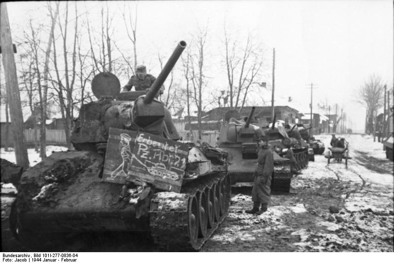 captured T-34 tanks.