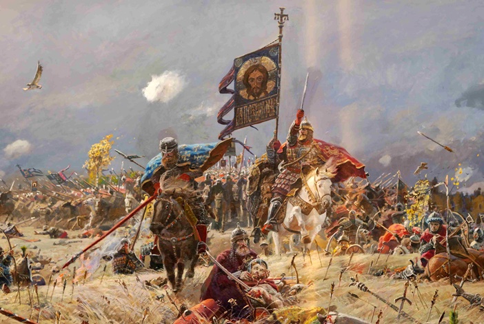 Pavel Ryzhenko's painting of Kulikovo.