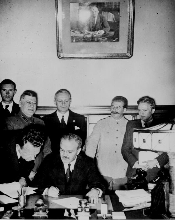 The signing of the non-agression pact.
