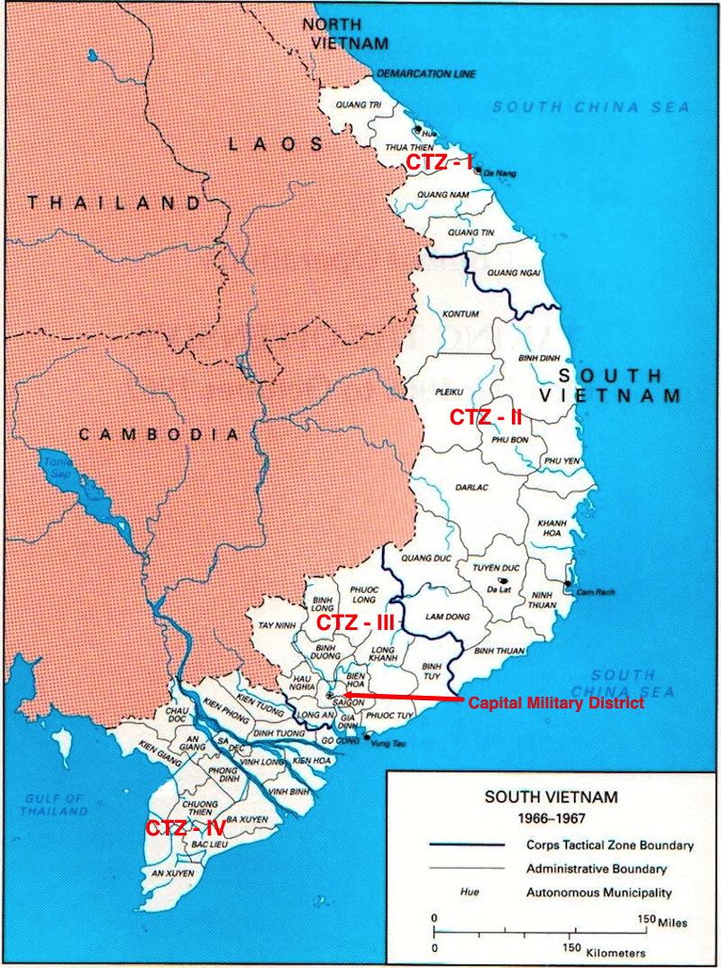 South Vietnam's Corps Tactical Zones.