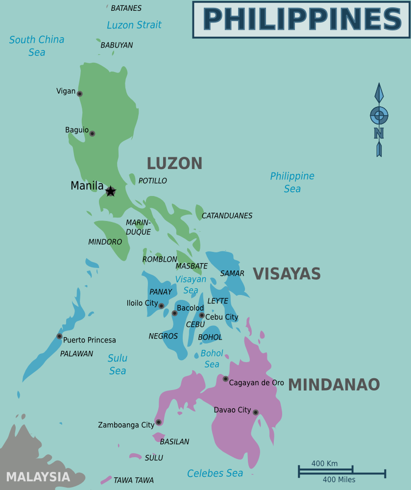 Map of the Philippines.